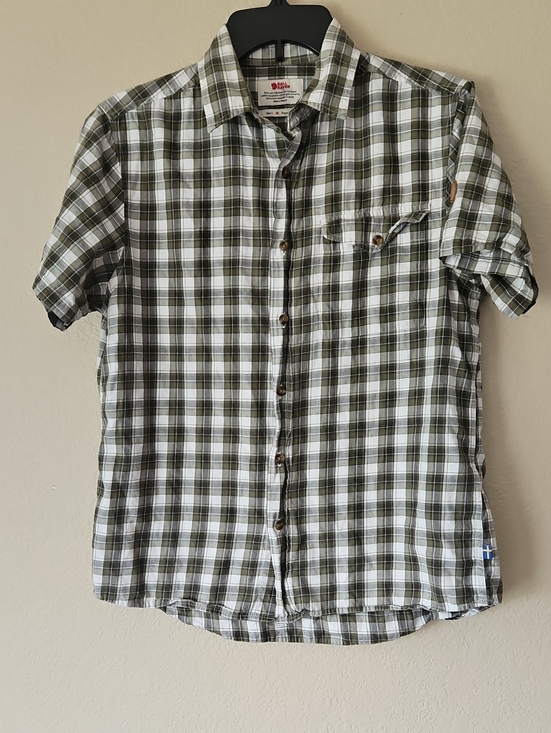 Fjallraven Other - Fjall Raven Men’s Olive Green Plaid Short-Sleeve Shirt Medium